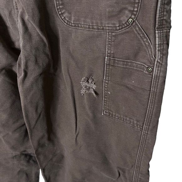 VTG Carhartt Double Knee Dungaree Pants 40X32 - Picture 8 of 8